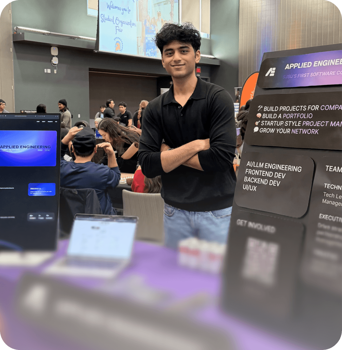 Arhaam at the Applied Engineering expo